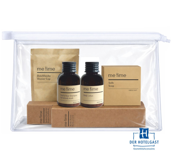 »me time« Kulturbeutel transparent